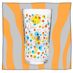 Summer Psychedelic Pint Glass