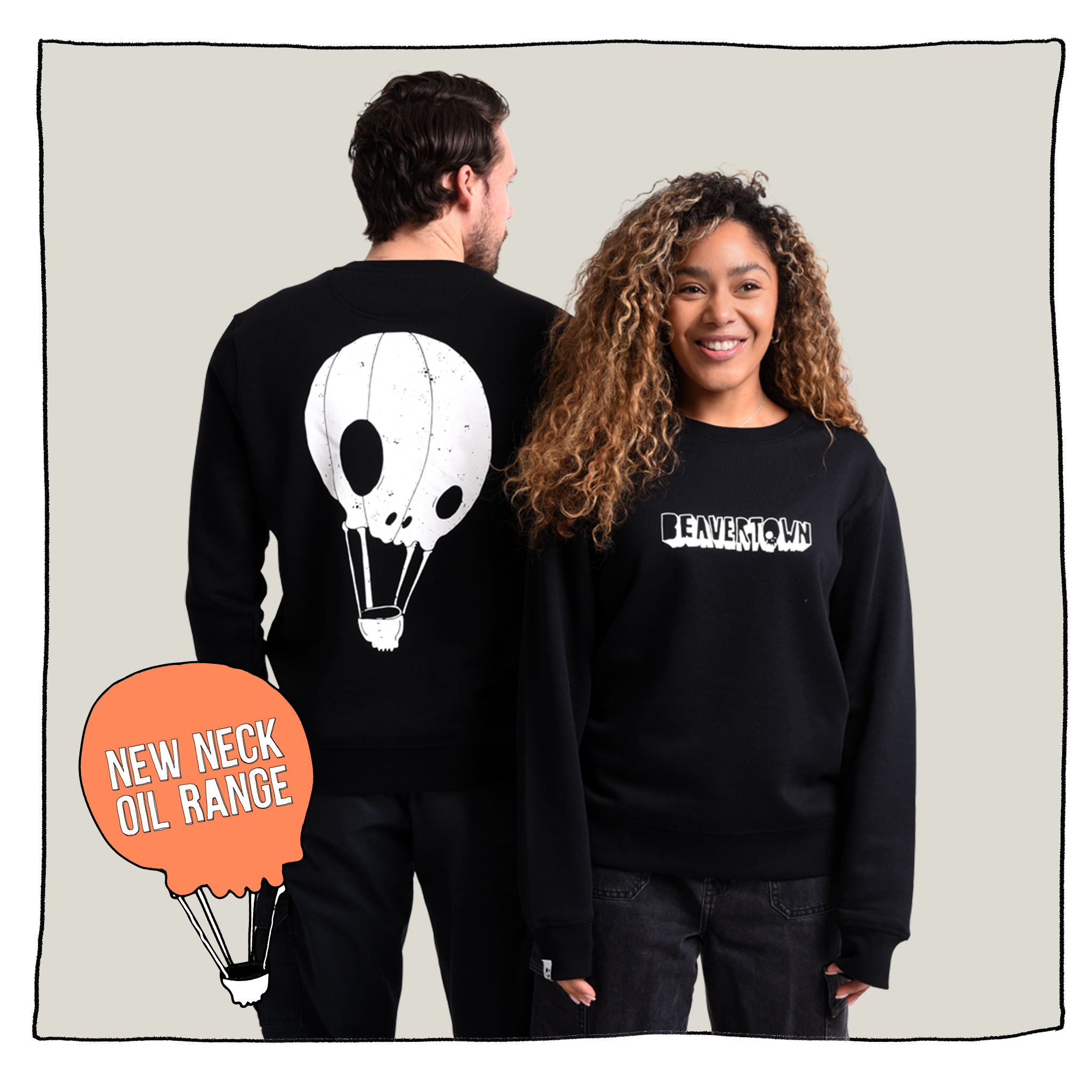 Skulloon Sweatshirt in Black
