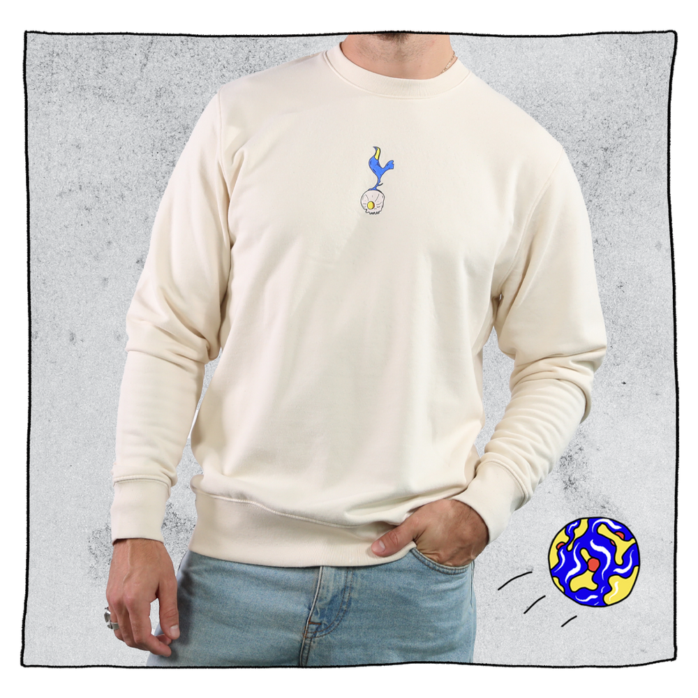 Beavertown x SPURS Back Print Sweatshirt in Off White Beavertown