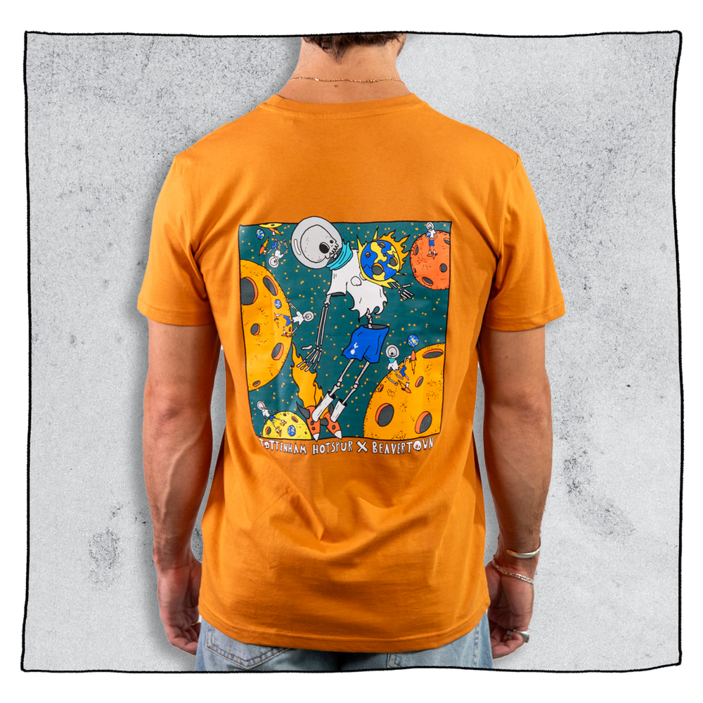 Beavertown x SPURS Back Print T-Shirt in Orange