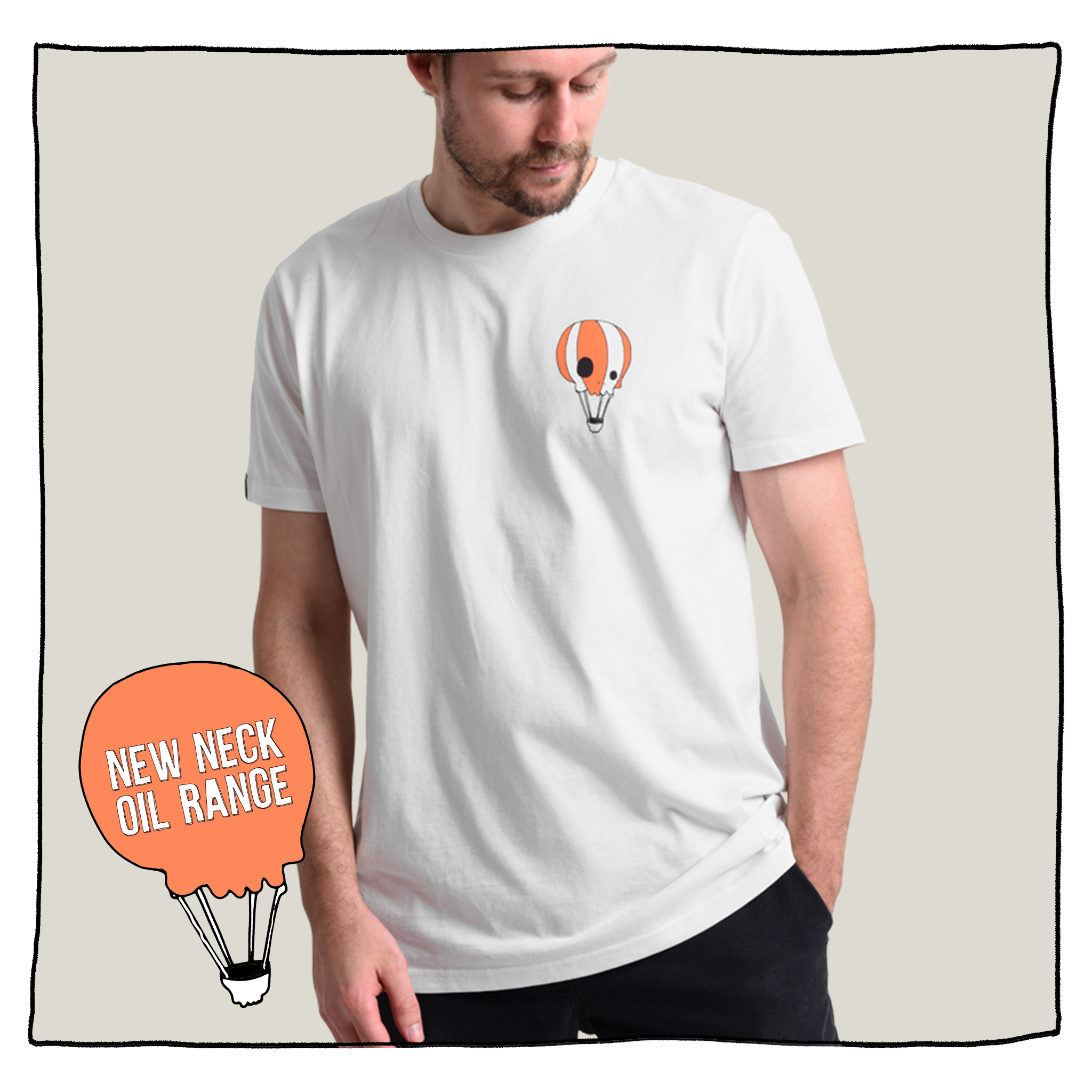 Neck Oil Skulloon T Shirt