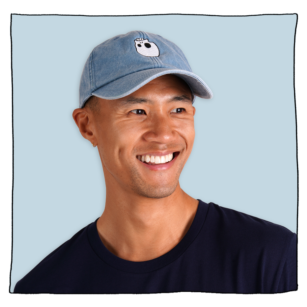 Skull Baseball Cap in Blue