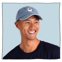 Skull Baseball Cap in Blue