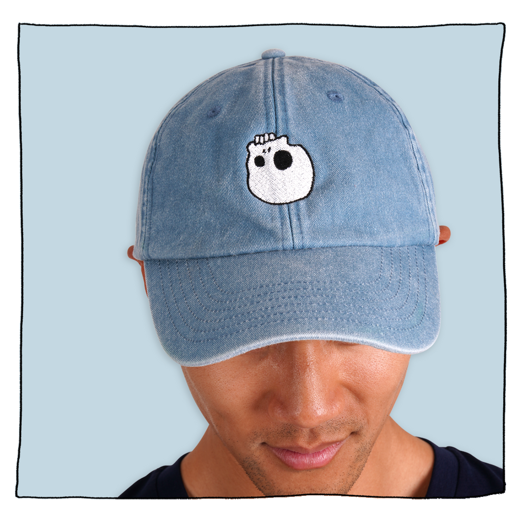 Skull Baseball Cap in Blue