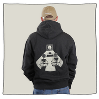 Vintage Gamer Hoodie in Grey