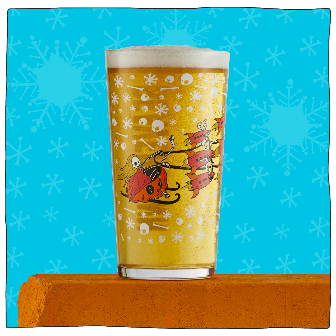 Xmas Sleigh Pint Glass
