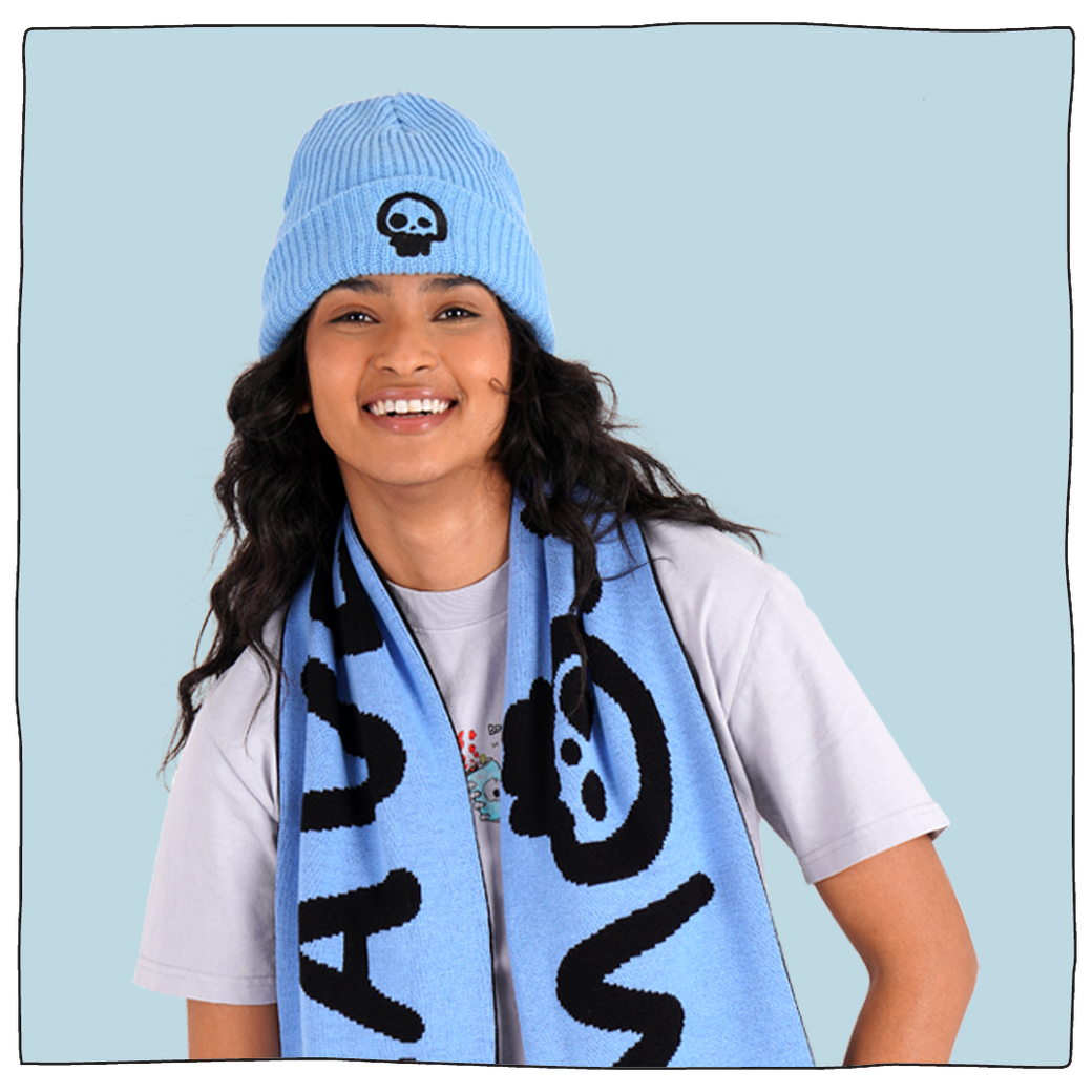 Beavertown Skull Beanie in Blue