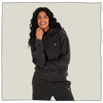 Mini Pint Relaxed Hoodie in Faded Black