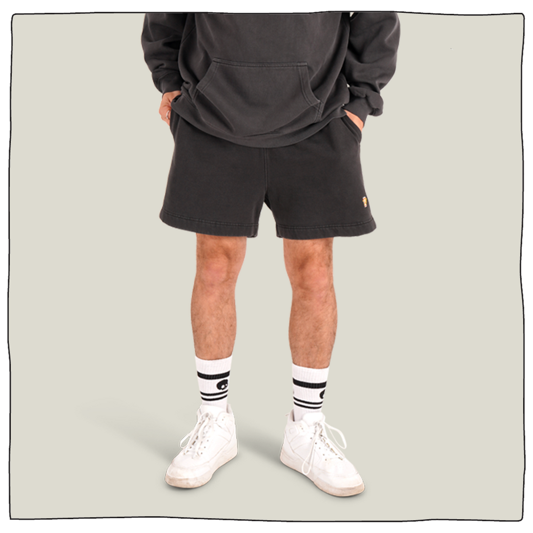 Mini Pint Jersey Shorts - Faded Black