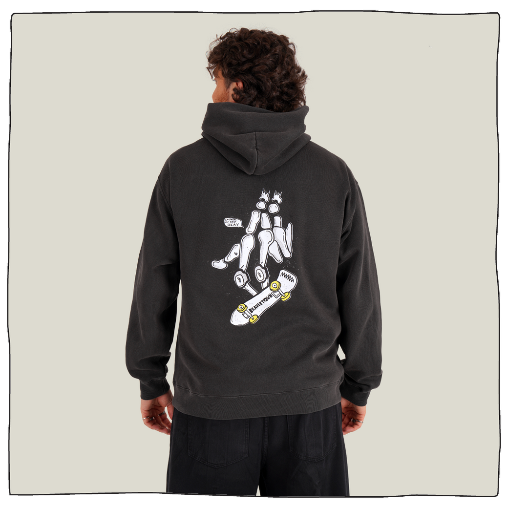 Tech Deck Skater Hoodie in Black
