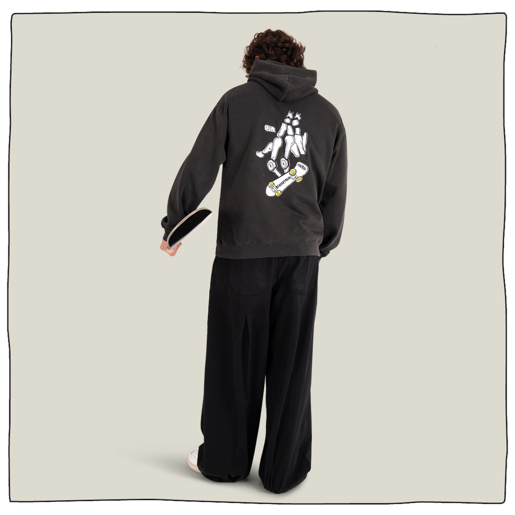 Tech Deck Skater Hoodie in Black