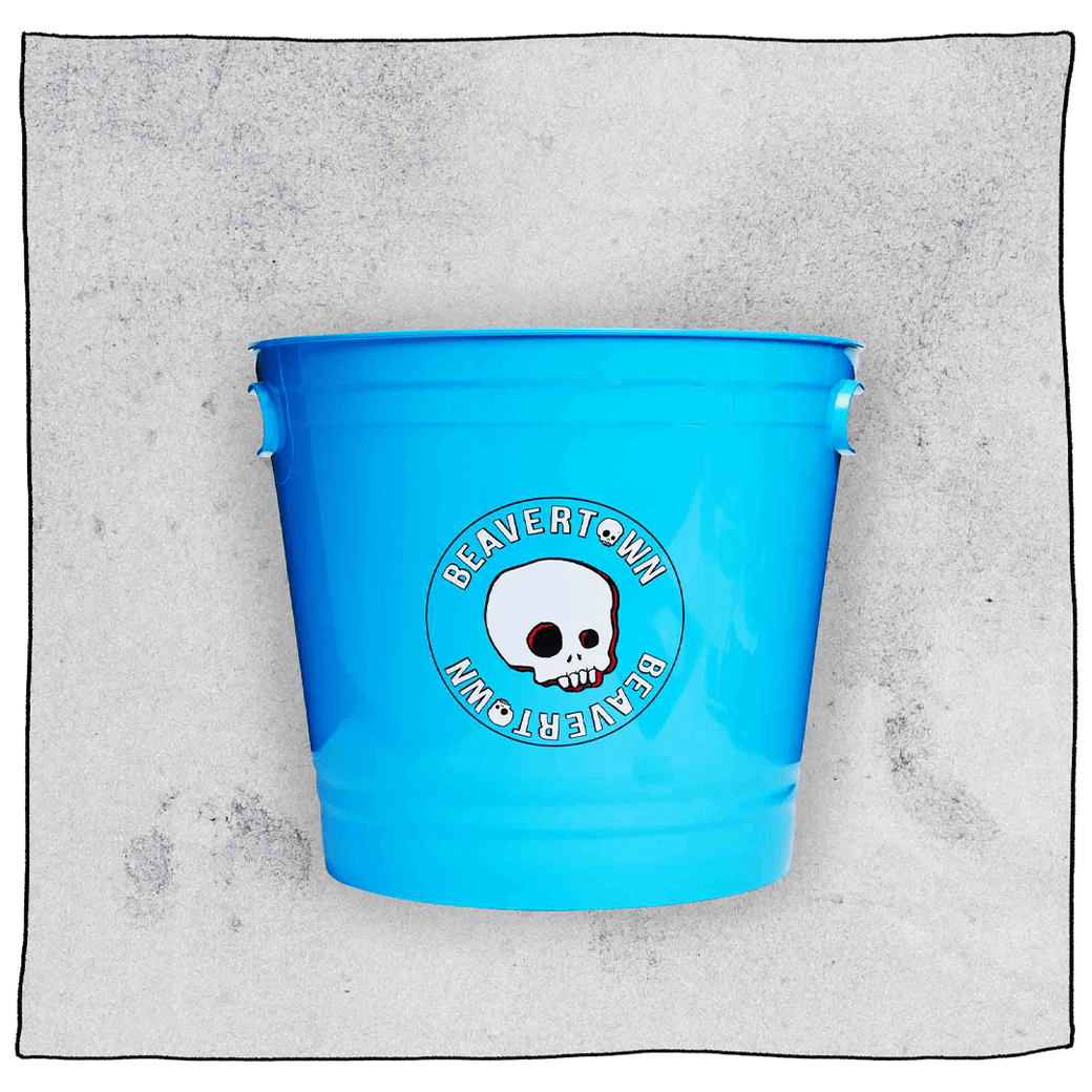 Beavertown Brewery ice bucket in blue with the Beavertown logo on the front of the bucket. 