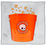 Beavertown Brewery orange ice bucket with the Beavertown logo in black and white on the front.